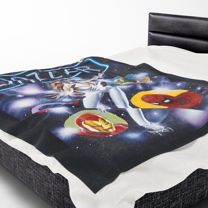 Dazzler Velveteen Plush Blanket 60x80" - Bob Larkin #1 Cover Art - Alison Blaire - Mutant Pop Star - Marvel Comics - Uncanny X-Men Link