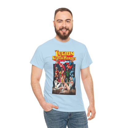 Legion of Super-Heroes T-Shirt - George Perez Art - Saturn Girl, Supergirl, Dream Girl, Shadow Lass, Phantom Girl - The Super Woman of LOSH - DC Comics
