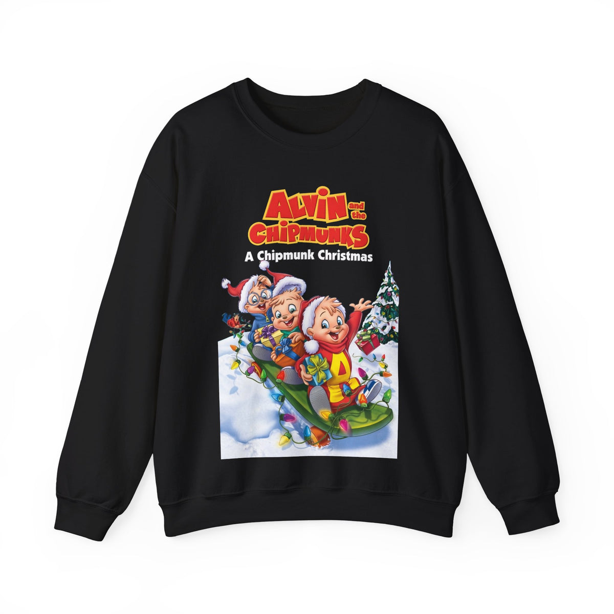 Alvin & the Chipmunks Christmas Special Heavy Blend Crewneck Sweatshirt - Alvin, Simon, Theodore Festive Holiday Cartoon
