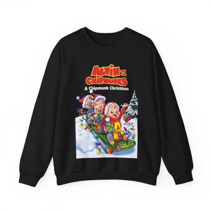 Alvin & the Chipmunks Christmas Special Heavy Blend Crewneck Sweatshirt - Alvin, Simon, Theodore Festive Holiday Cartoon