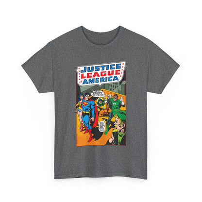 Justice League of America T-Shirt - Dick Dillin Art - Superman, Wonder Woman, Green Arrow, Green Lantern - DC Comics