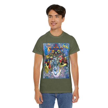 Marvel Cosmic Heroes T-Shirt - Silver Surfer, Captain Marvel, Adam Warlock, Quasar, Nova, Galactus, Jack of Hearts, Moondragon, Thanos