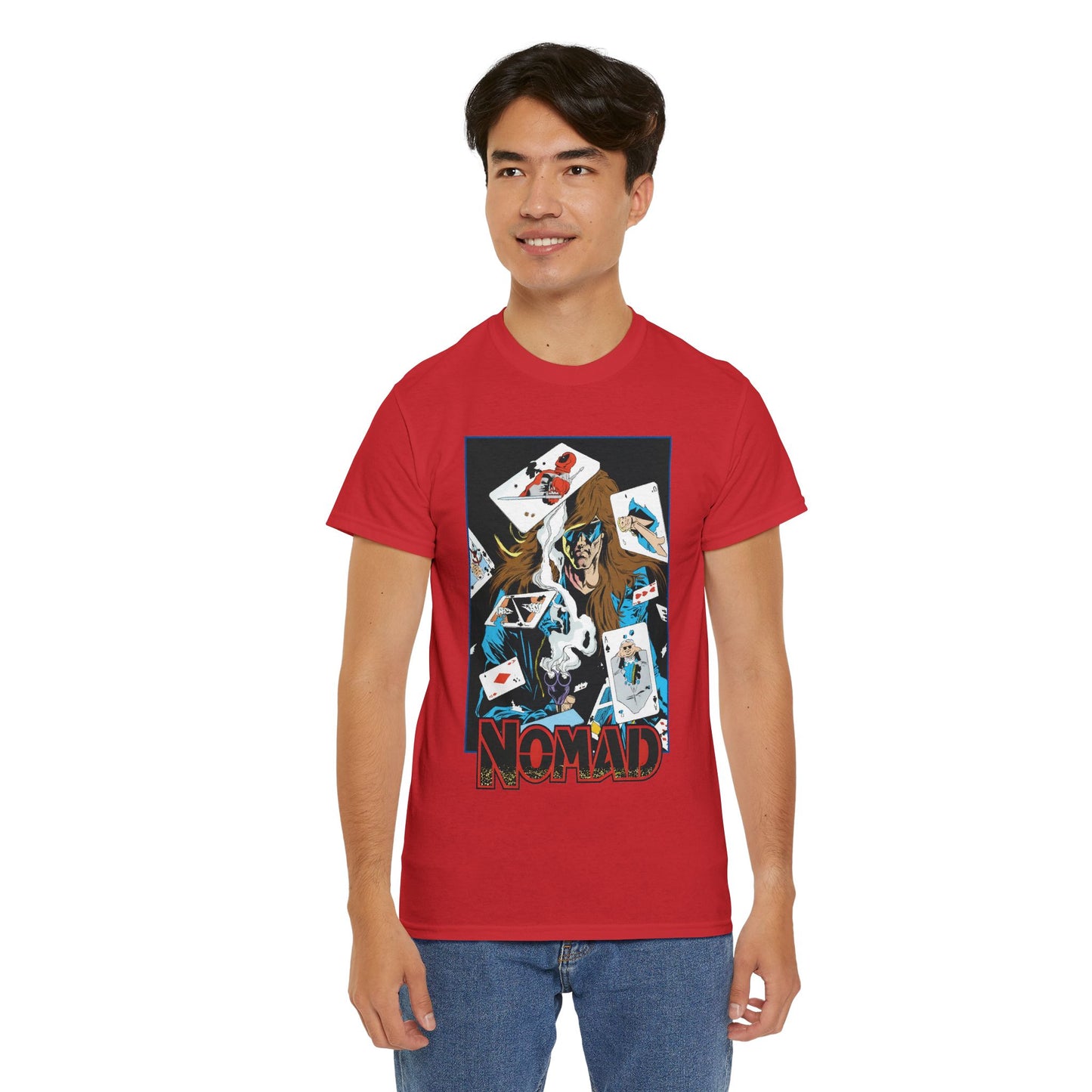 Nomad T-Shirt - S. Clarke Hawbaker, Mark McKenna Art - Jack Monroe - Playing Cards with Deadpool & Bushwacker - Marvel Comics