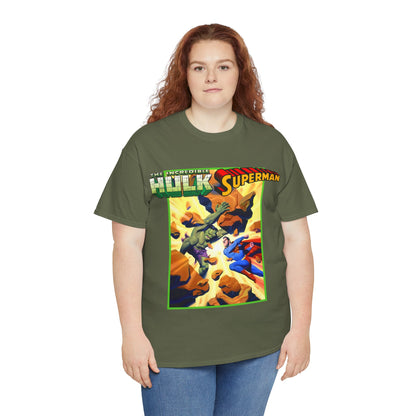 Incredible Hulk Vs Superman T-Shirt - Amazing Steve Rude Art - DC Comics & Marvel 90s Crossover - Bruce Banner, Clark Kent