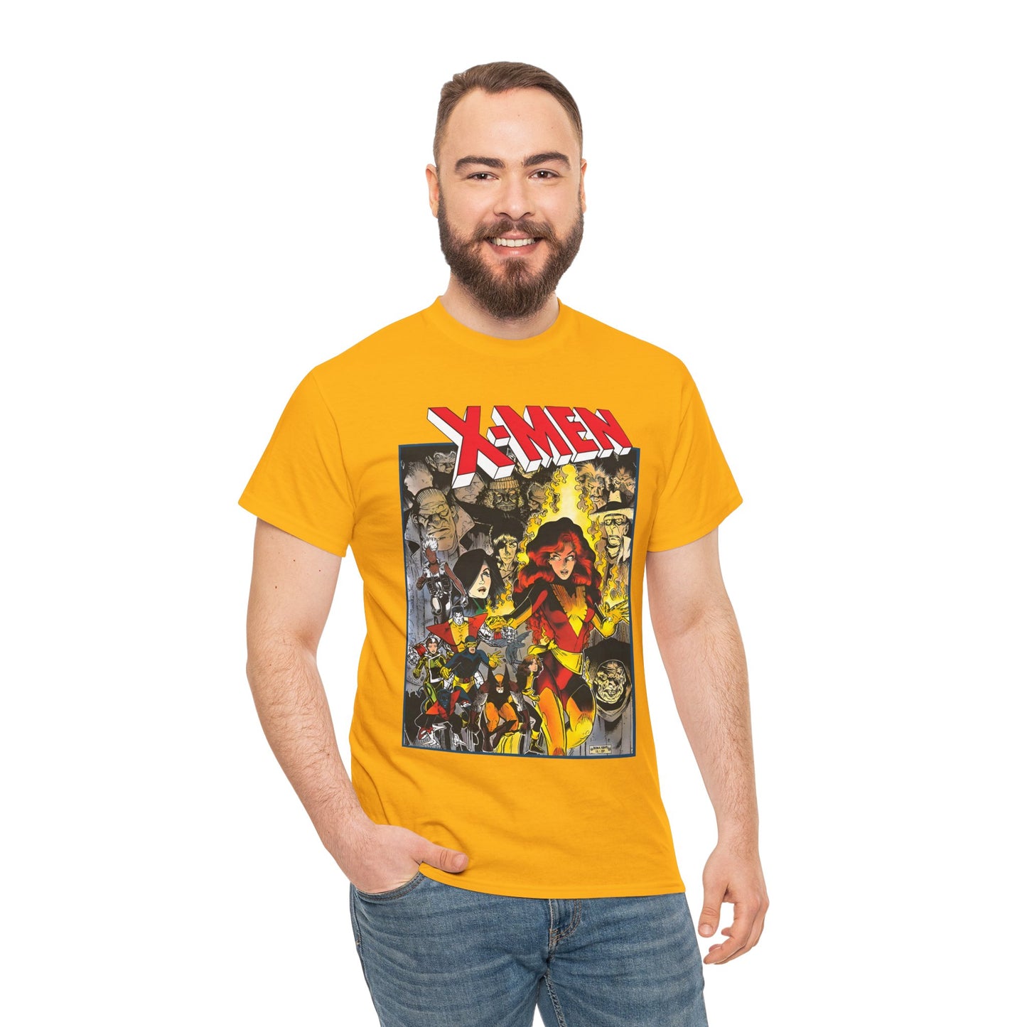 Uncanny X-Men T-Shirt - Arthur Adams Art - Dark Phoenix: From the Ashes Story - Storm, Cyclops, Wolverine, Rogue, Colossus, Nightcrawler - Marvel Comics