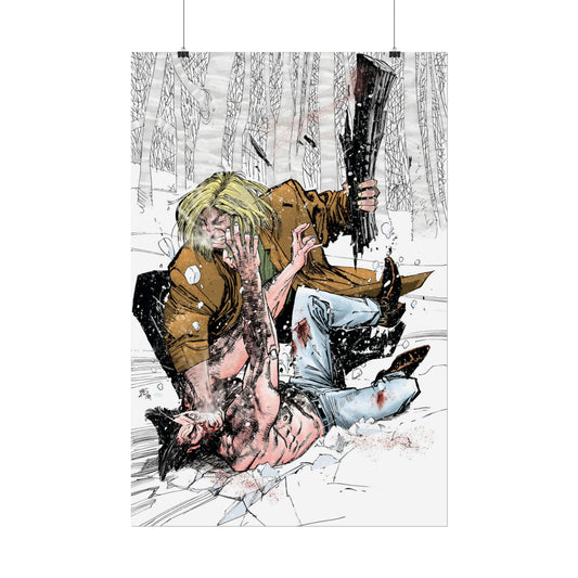 Wolverine Vs Sabretooth Rolled Poster - John Buscema Art - #10 Cover - Marvel Comics - Multiple Sizes Up to 24"x36"