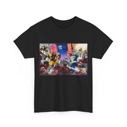 Wolverine & Punisher T-Shirt - Jim Lee Art - Vs The Hand - Marvel Comics