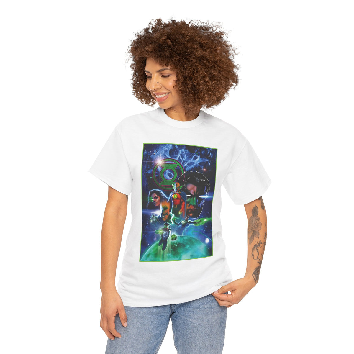 Green Lantern T-Shirt - Liam Sharp Art - Alan Scott, Hal Jordan, Kyle Rayner - DC Comics