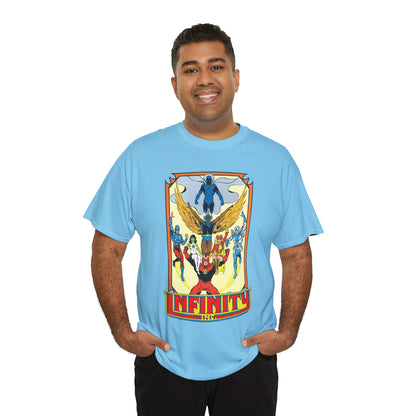 Infinity Inc Shirt - Todd McFarlane Art - Jade, Obsidian, Fury, Northwind, Nuklon, Silver Scarab, Star-Spangled Kid - JSA Successors - DC Comics