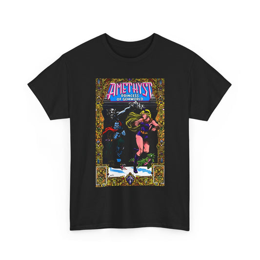 Amethyst Princess of Gemworld T-Shirt - Ernie Colon Art - Bejeweled Cover - Dark Opal - DC Comics