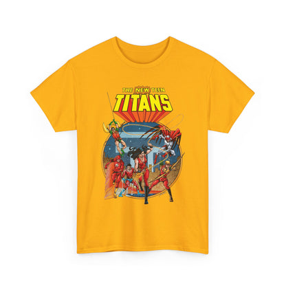 New Teen Titans T-Shirt - George Perez Art - Wonder Girl, Flash, Robin, Speedy, Aqualad, Hawk - DC Comics