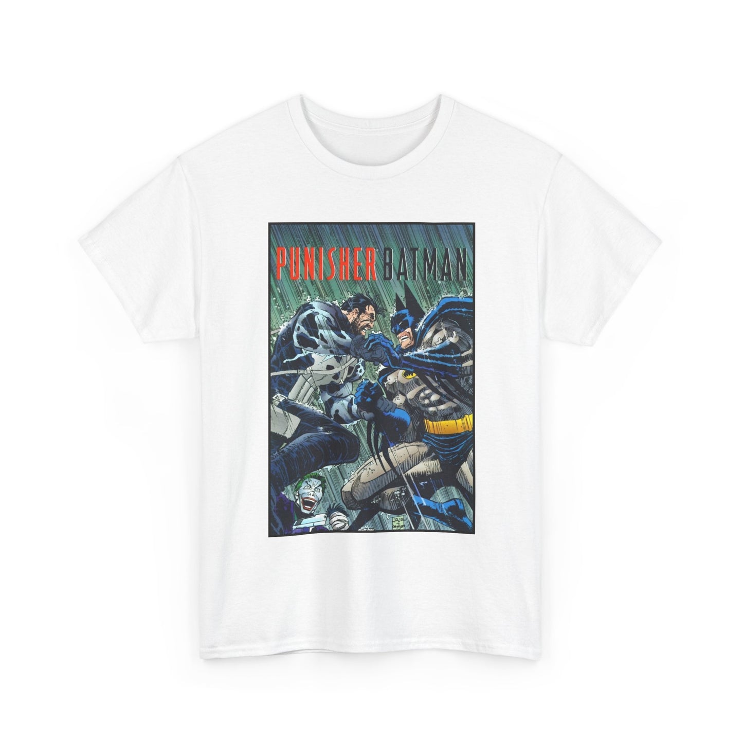 Punisher/Batman T-Shirt - John Romita Jr Art - Deadly Knights, Joker - DC Comics/Marvel Comics
