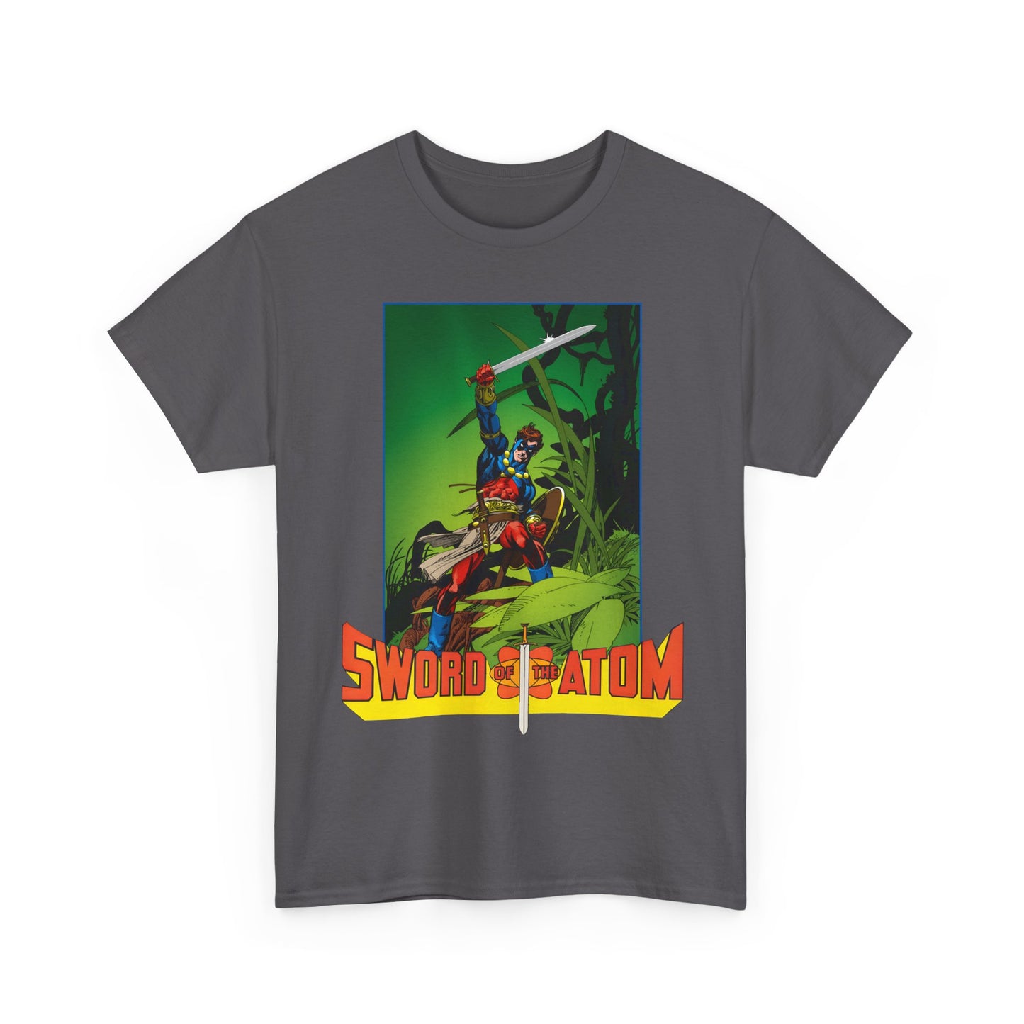 Sword of the Atom T-Shirt - Gil Kane Art - Ray Palmer in Morlaidh - Popular DC Comic Story from the 1980s
