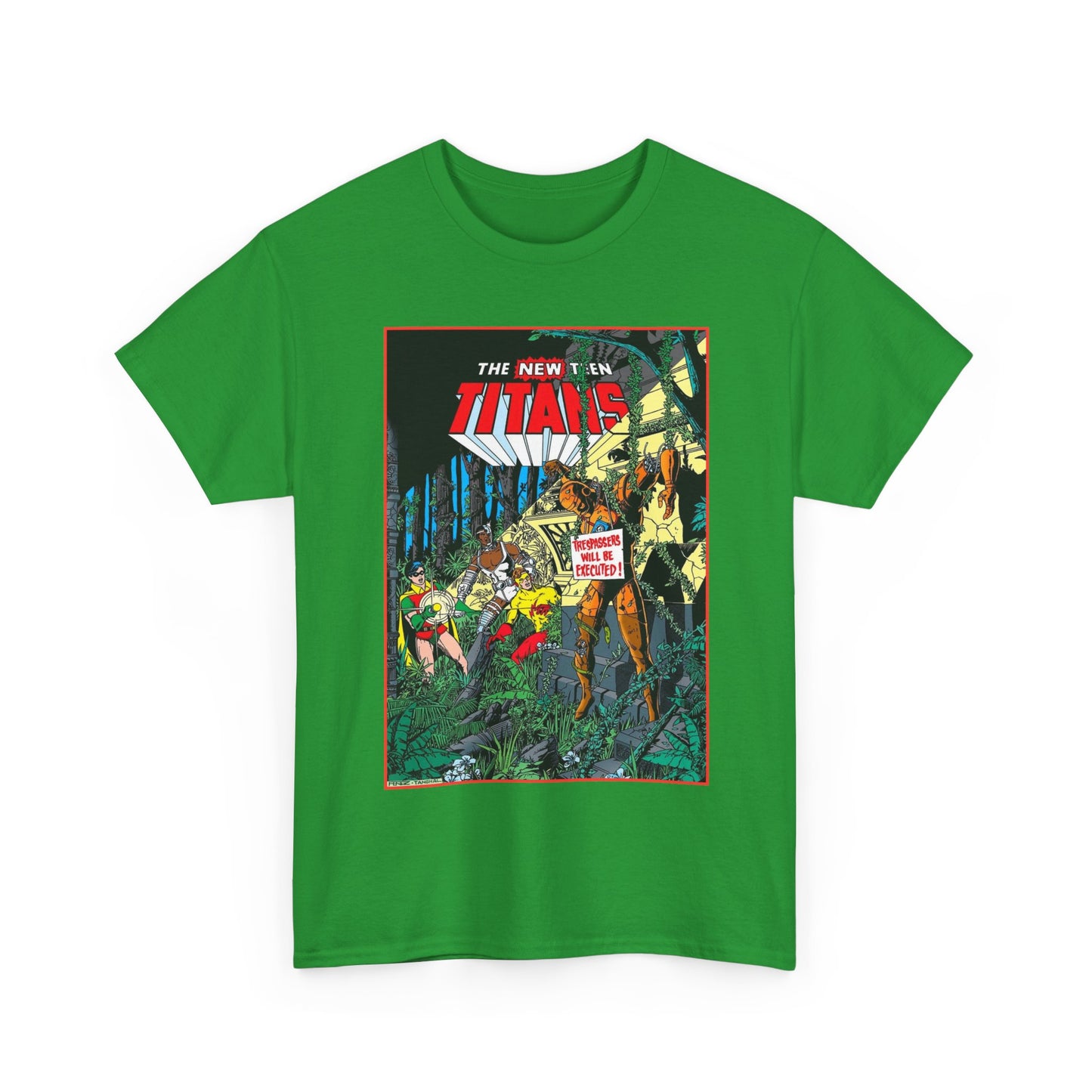 New Teen Titans T-Shirt - George Perez Art - Robin, Cyborg, Kid Flash, Robotman - DC Comics