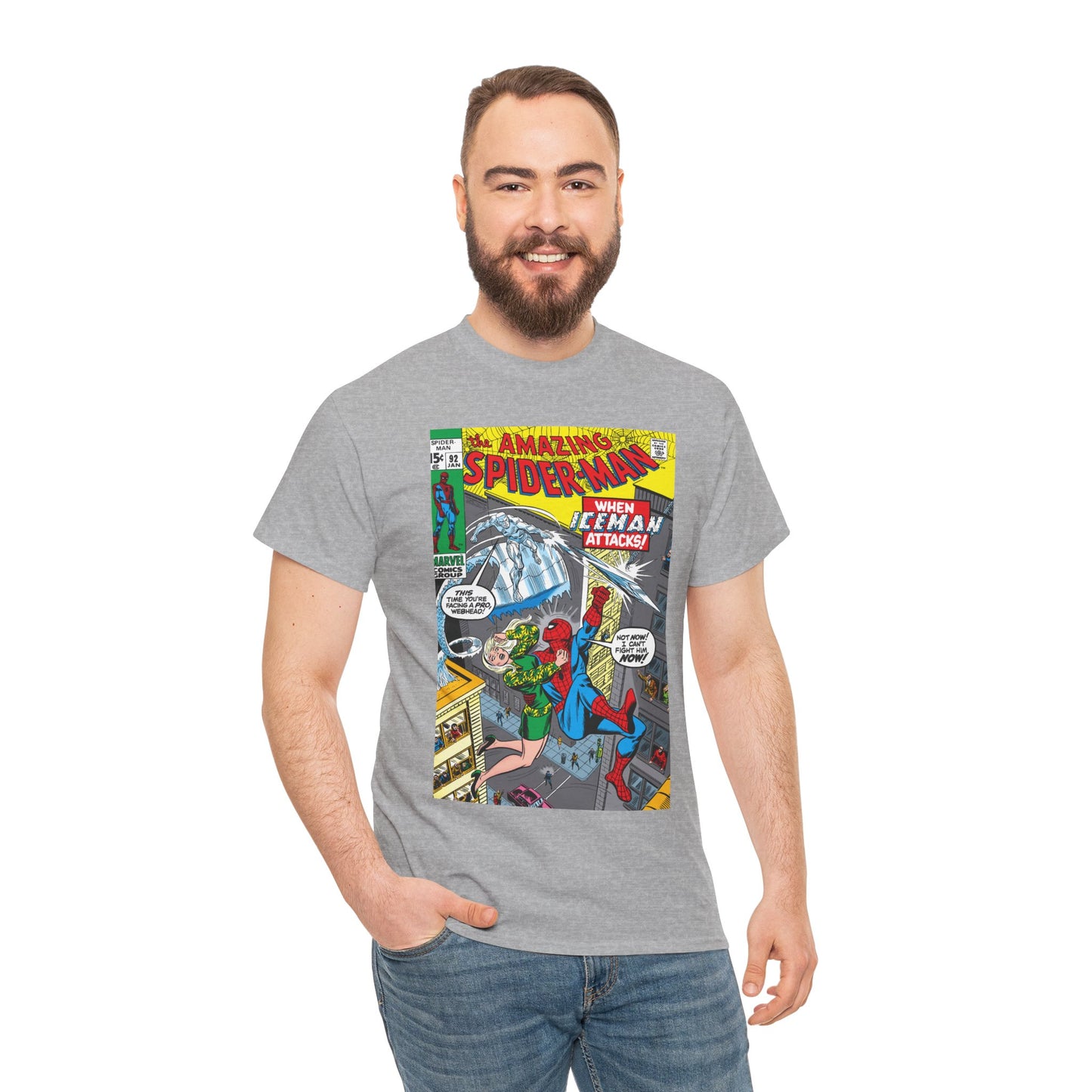 Amazing Spider-Man #92 T-Shirt - Iceman, Gwen Stacy - Marvel Comics