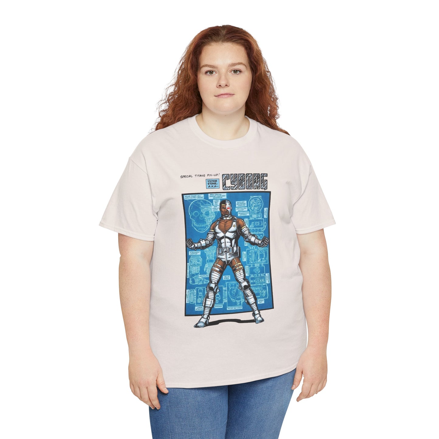Cyborg T-Shirt - George Perez Art - New Teen Titans Pin-Up Poster - Victor Stone - DC Comics