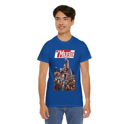 Mr. Majestic T-Shirt - Ed McGuiness Art - Flying Above His Attackers - DC/Wildstorm Comics