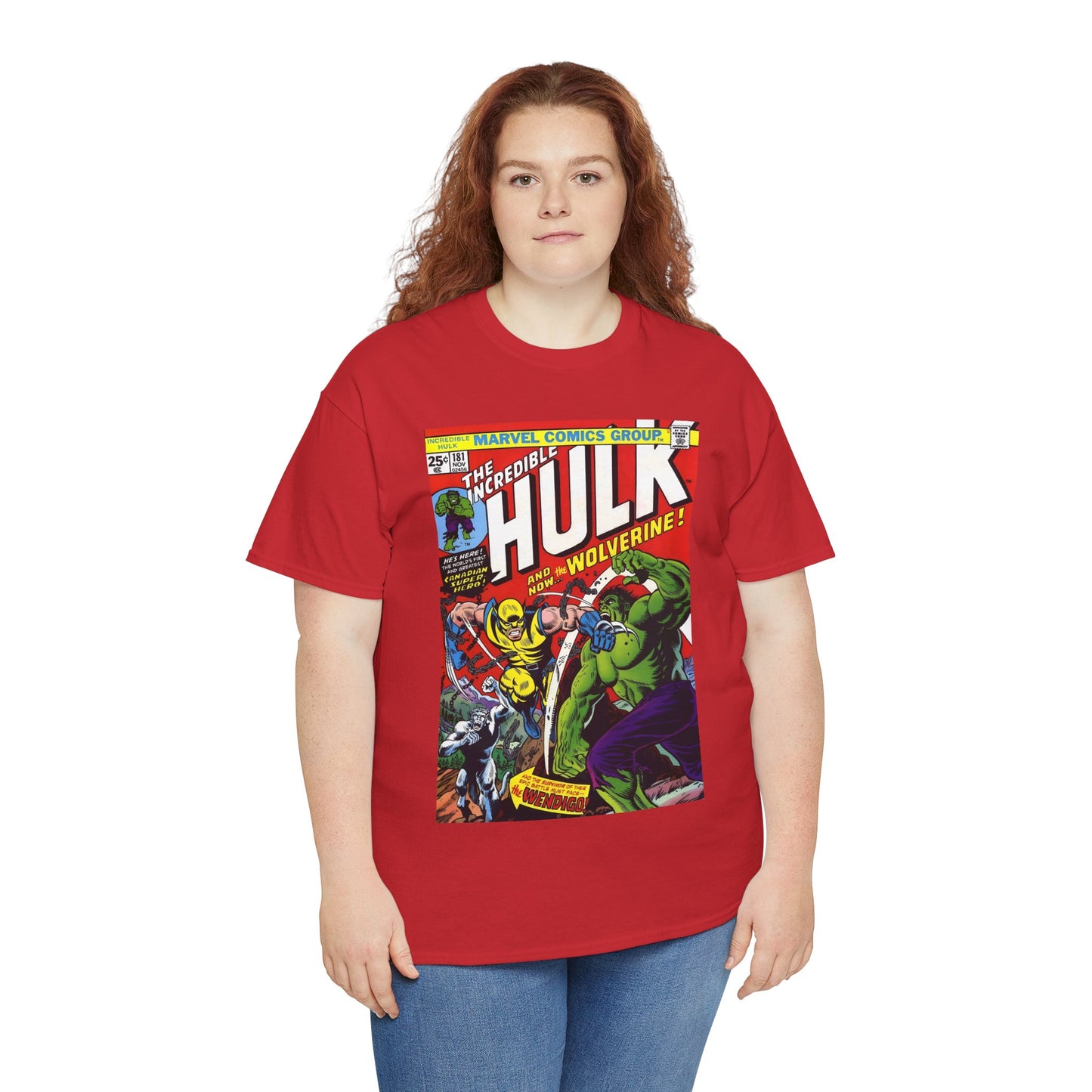 Incredible Hulk #181 T-Shirt - First Appearance of Wolverine - Vs The Wendigo - Marvel Comics