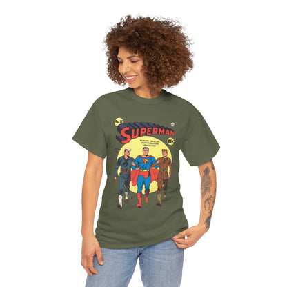 Superman T-Shirt - #12 Cover Art - Golden Age Classic - WWII Support - Iconic Image - DC Comics