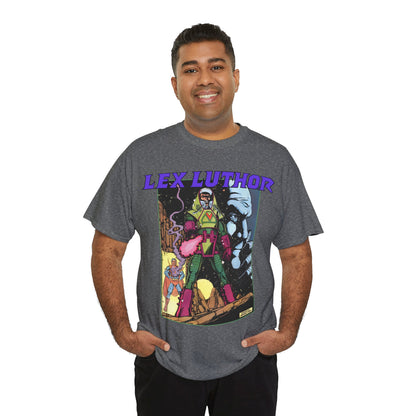 Lex Luthor T-Shirt - George Perez Art - 1980s DC Comics - Action Comics Armor - Inspiration for Super Powers Figure - Superman Enemy