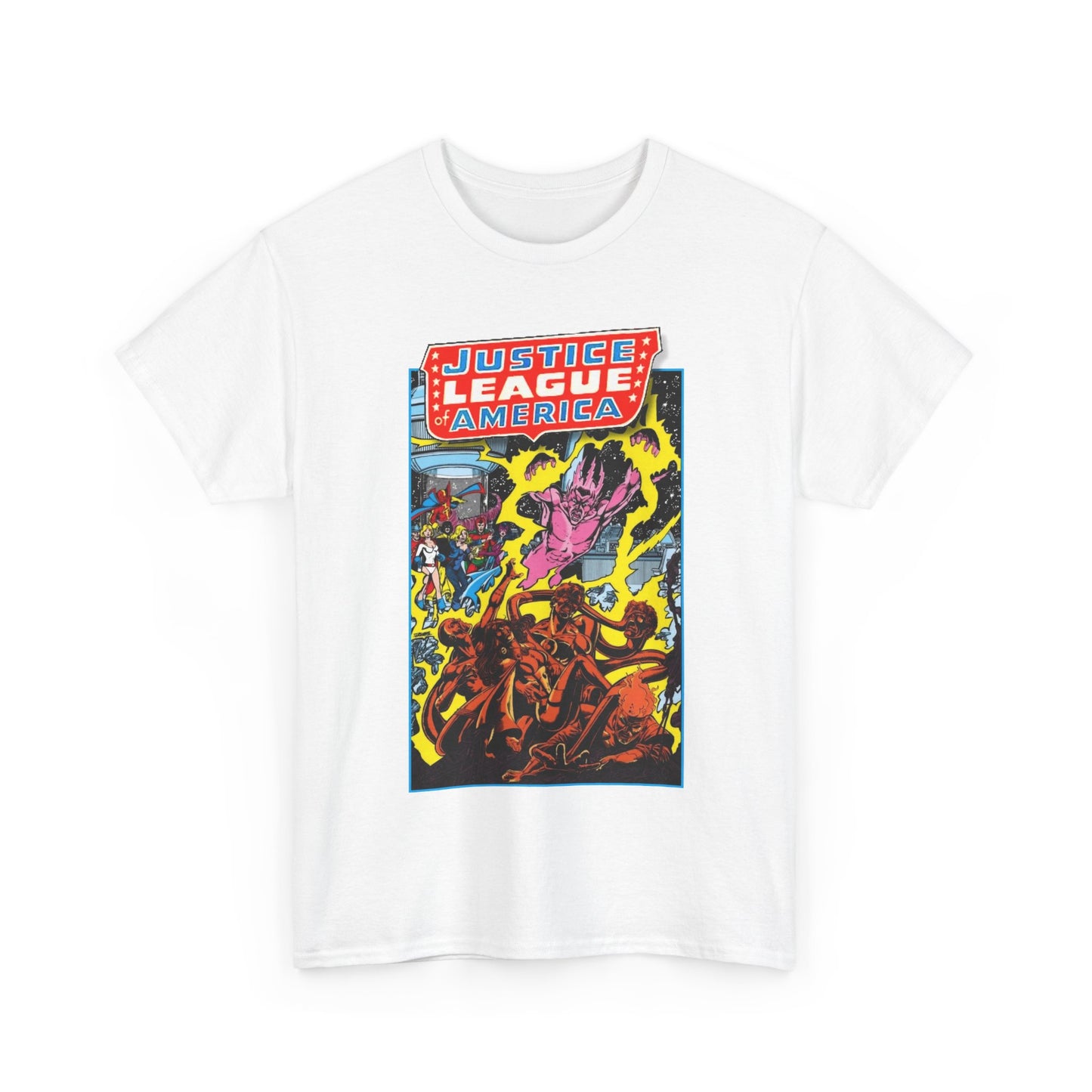 Justice League of America T-Shirt - George Perez Art - JSA Team-Up Cover - DC Comics