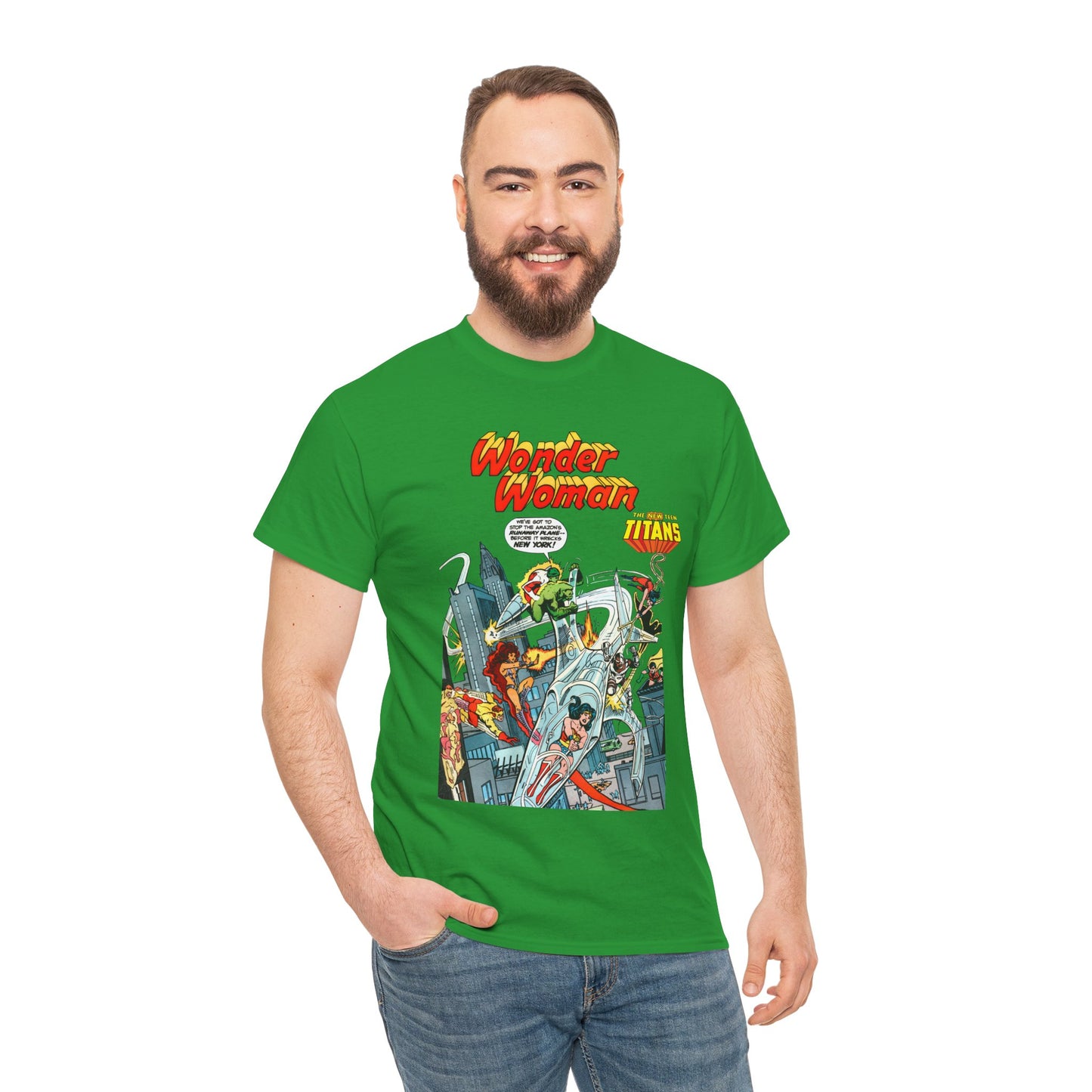 Wonder Woman/New Teen Titans T-Shirt - Ross Andru Art - Wonder Girl, Starfire, Cyborg, Raven - #287 Cover Art - DC Comics