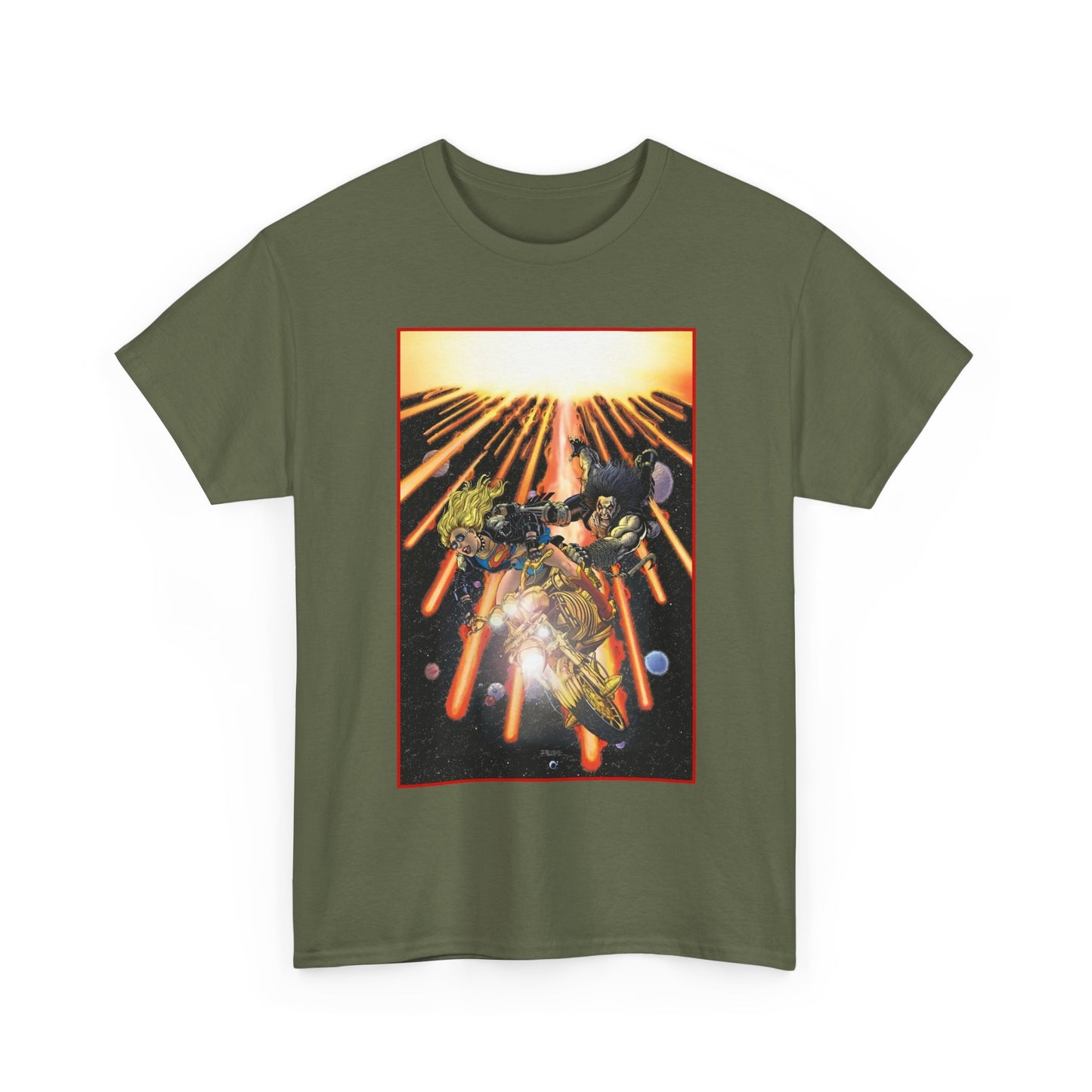 Supergirl & Lobo T-Shirt - George Perez Art - Brave and the Bold #4 Cover Art - 2026 Movie with Milly Alcock and Jason Momoa - DC Comics