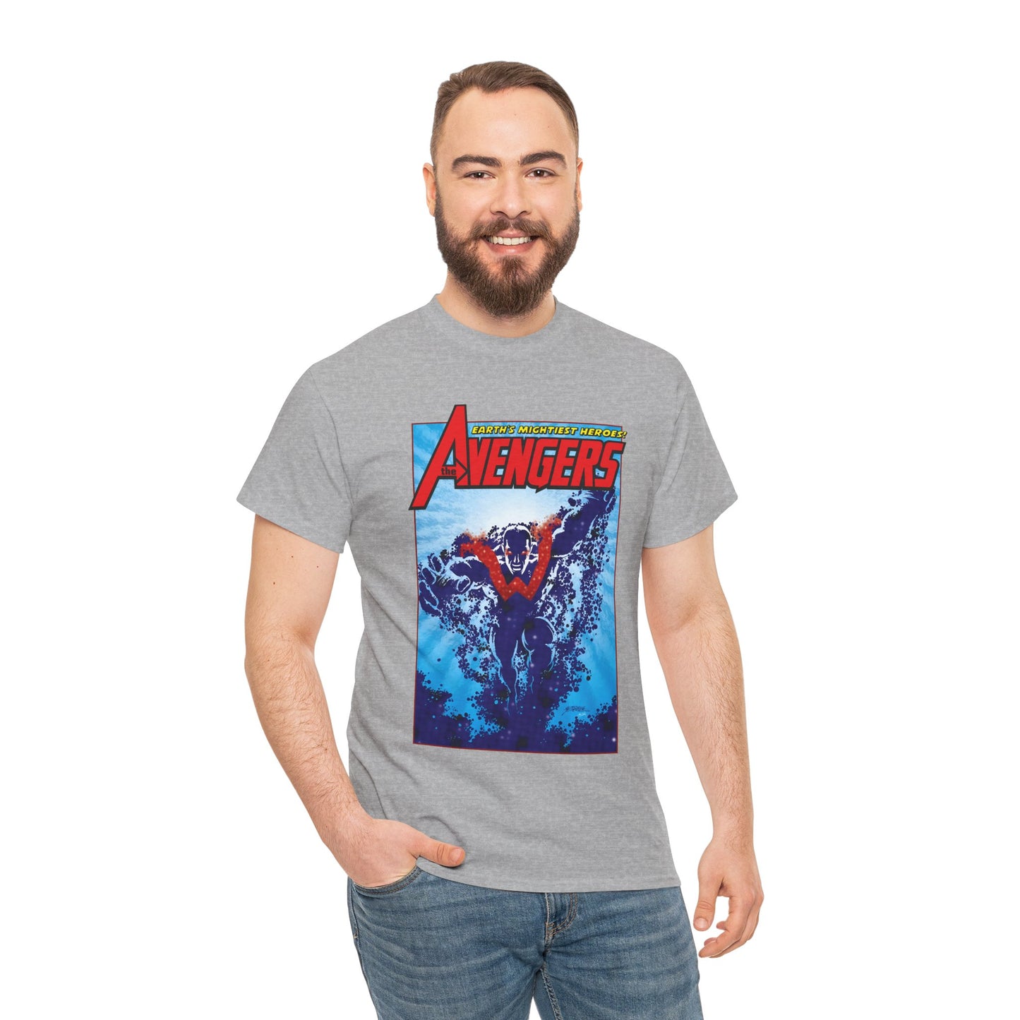 Wonder Man T-Shirt - George Perez Art - Avengers Member - Simon Williams, Marvel Comics - MCU Series