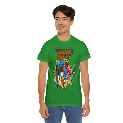 World's Finest T-Shirt - George Perez Art - Superman, Batman, Robin - DC Comics