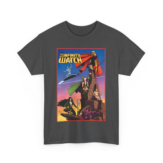 Infinity Watch T-Shirt - Jim Starlin Art - Adam Warlock, Silver Surfer, Moondragon, Pip the Troll - Marvel Comics