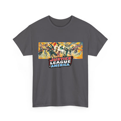 Justice League T-Shirt - Alex Ross Art - Superman, Batman, Wonder Woman, Black Canary, Hawkman, Green Lantern, Adam Strange, Plastic Man, Zatanna - DC Comics