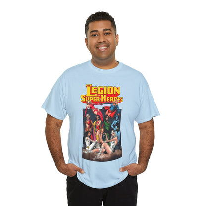 Legion of Super-Heroes T-Shirt - George Perez Art - Saturn Girl, Supergirl, Dream Girl, Shadow Lass, Phantom Girl - The Super Woman of LOSH - DC Comics