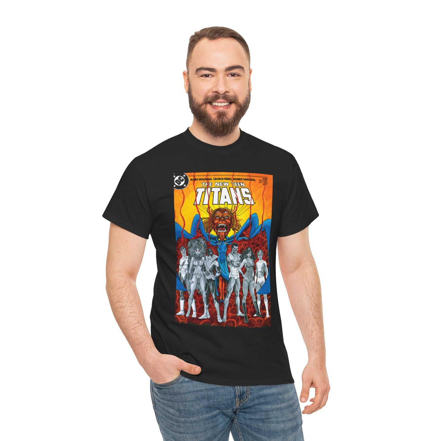 New Teen Titans #4 T-Shirt - George Perez Art - Trigon the Terrible - DC Comics