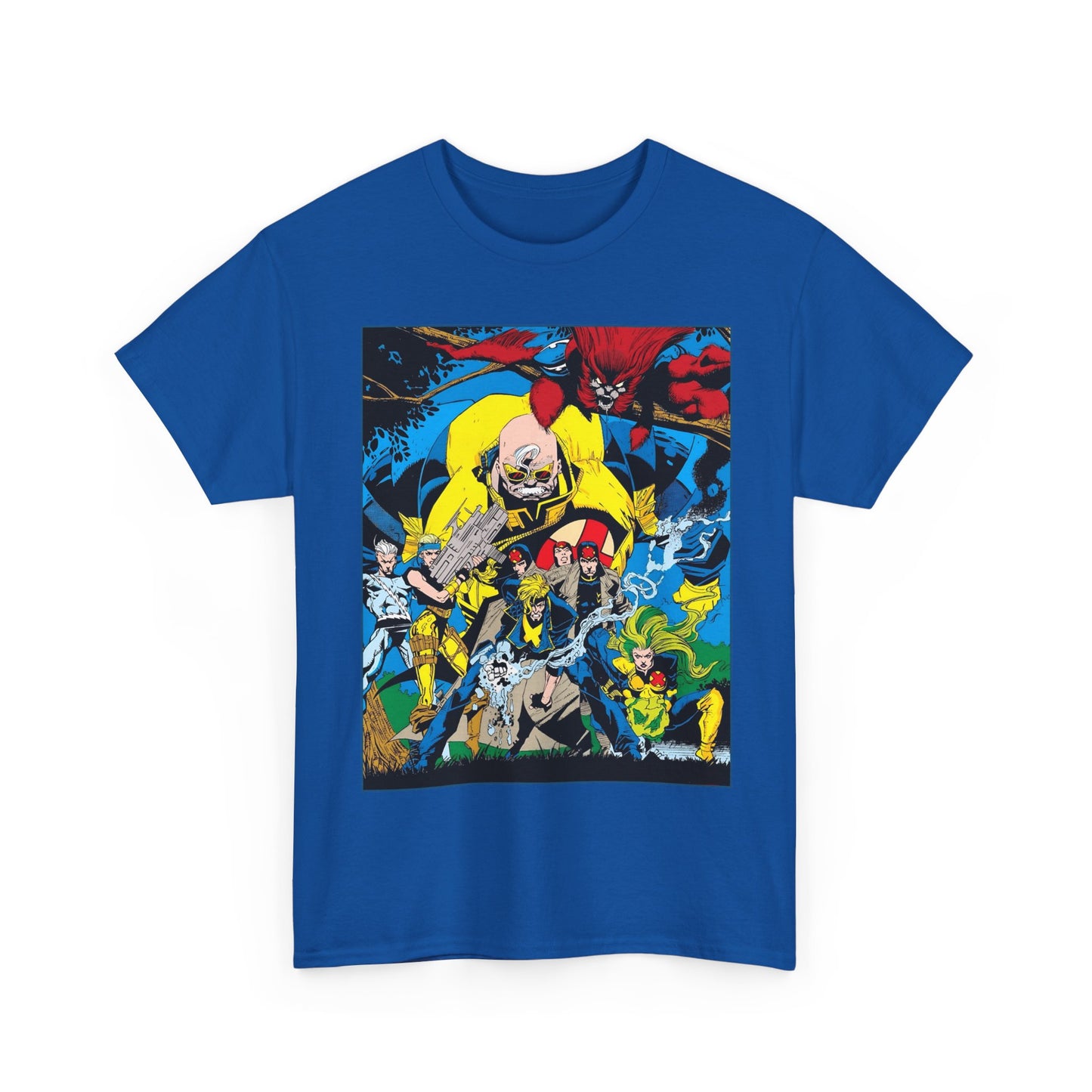 X-Factor T-Shirt - Joe Quesada Art - Havok, Polaris, Strong Guy, Jamie Madrox, Quicksilver - Mutant Team - Marvel Comics
