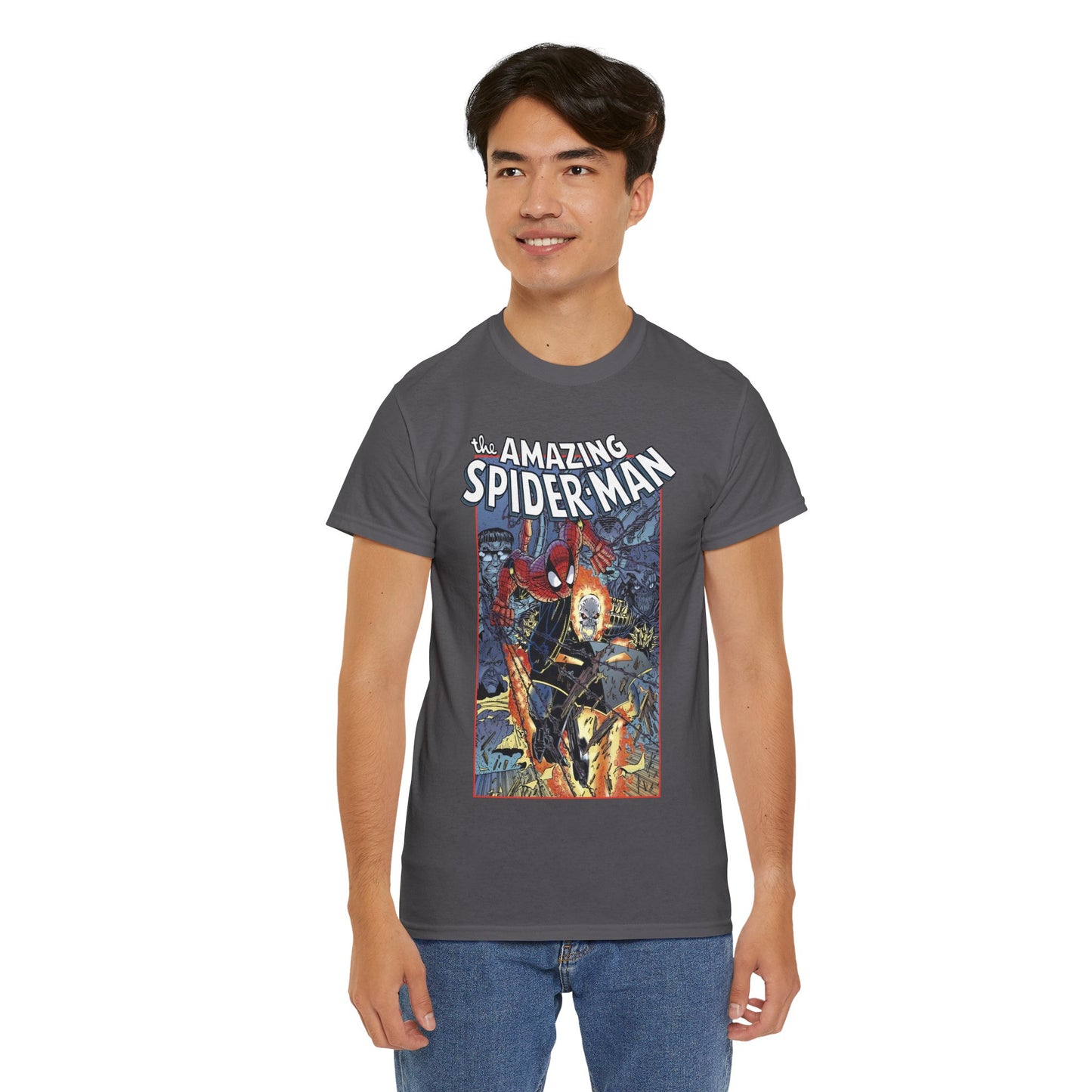 Amazing Spider-Man & Ghost Rider T-Shirt - Erik Larsen Art - Sinister Six - Marvel Comics