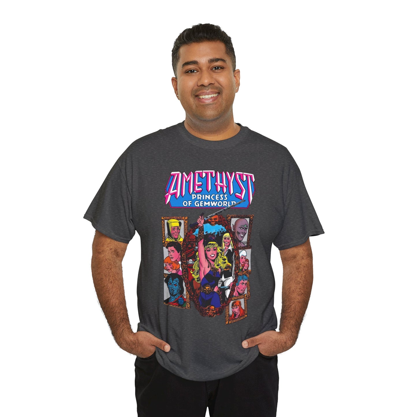 Amethyst Princess of Gemworld T-Shirt - Ernie Colon Art - Sardonyx, Dark Opal, Granch, Citrina - DC Comics