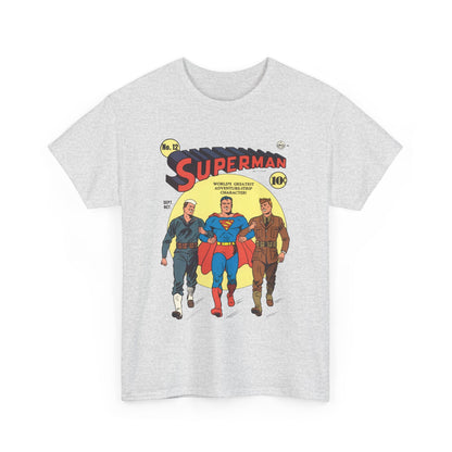 Superman T-Shirt - #12 Cover Art - Golden Age Classic - WWII Support - Iconic Image - DC Comics