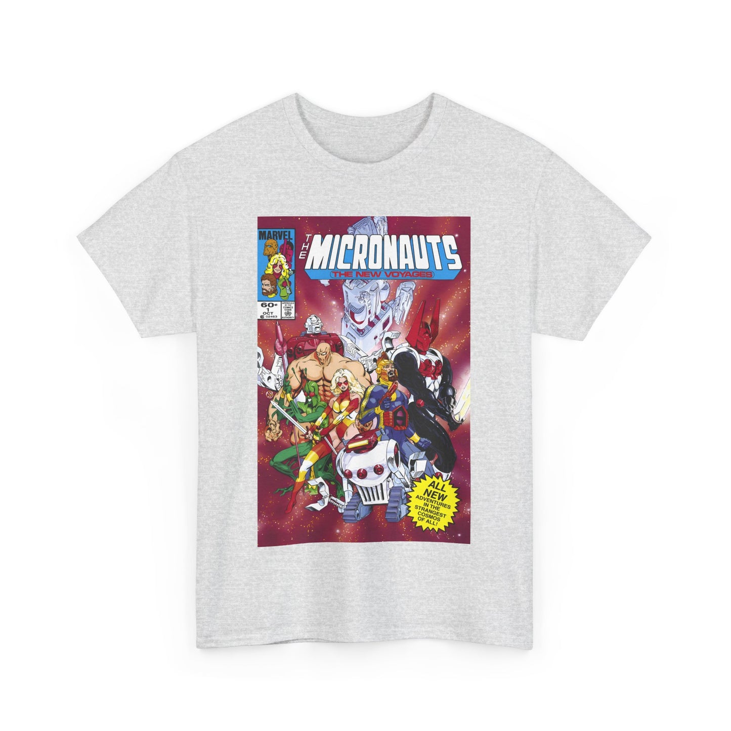 Micronauts: The New Voyages T-Shirt - Commander Arcturus Rann, Biotron, Marionette, Bug - Marvel Comics Series