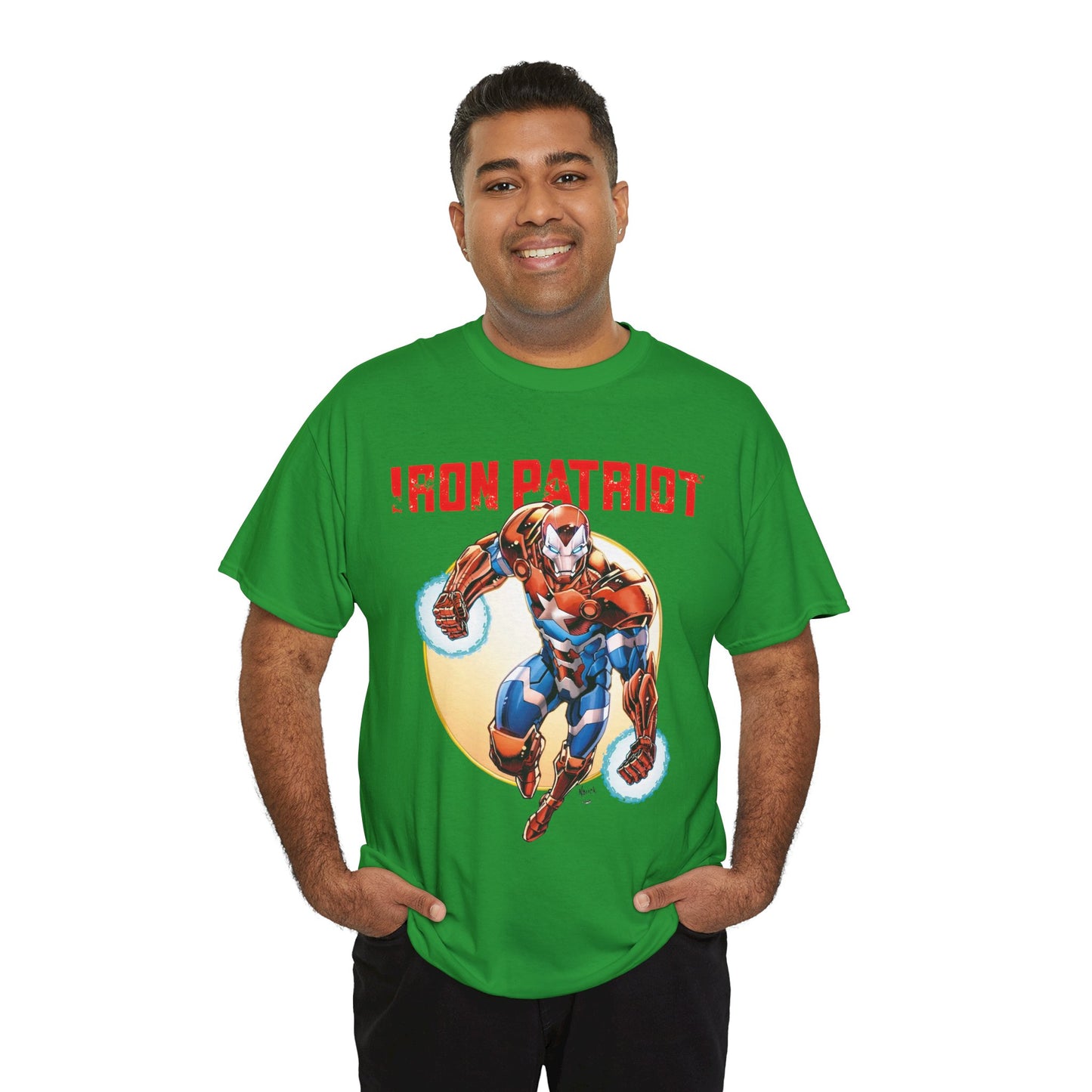 Iron Patriot T-Shirt - Todd Nauck Art - Avengers Member - Marvel Comics