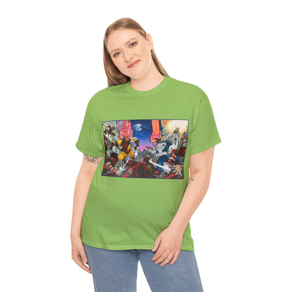 Wolverine & Punisher T-Shirt - Jim Lee Art - Vs The Hand - Marvel Comics