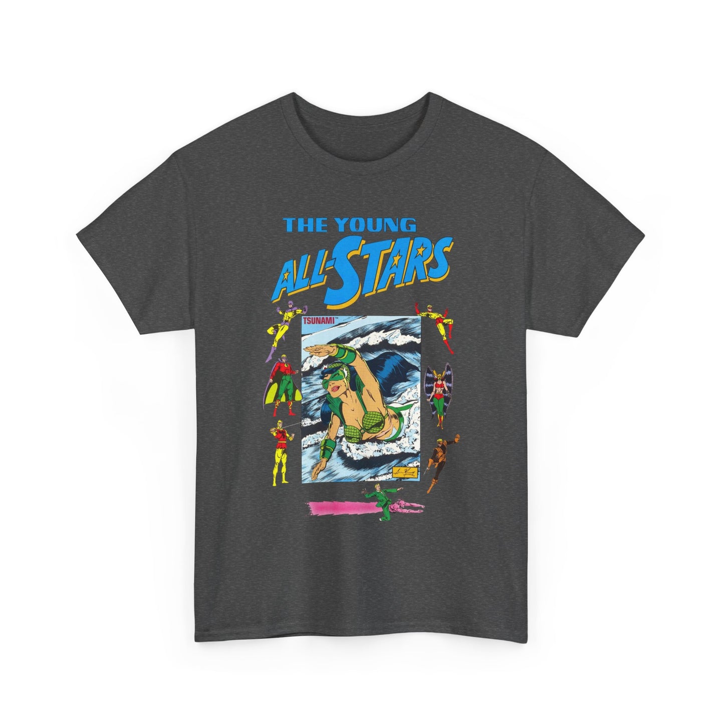 Young All-Stars T-Shirt - Brian Murray Art - Tsunami, Johnny Thunder, Sandman, Green Lantern - DC Comics