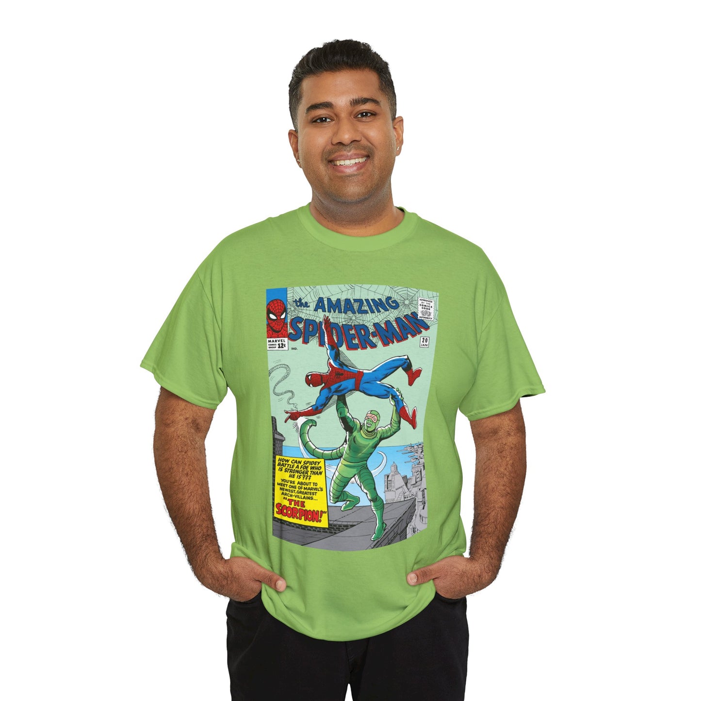 Amazing Spider-Man T-Shirt - Steve Ditko Art - Vs The Scorpion - Marvel Comics