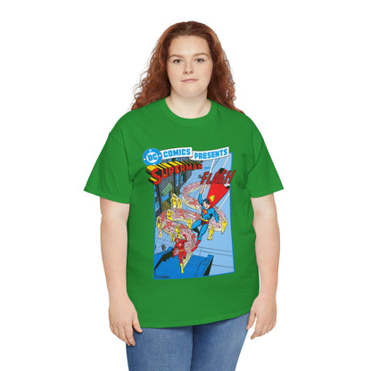 Superman & Flash T-Shirt - George Perez Art - DC Comics Presents #38 Cover Art - Bronze Age Classic
