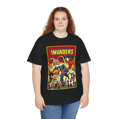 Invaders T-Shirt - Captain America, Human Torch, Namor, Spitfire - World War II Soldiers - Golden Age Heroes - Marvel Comics