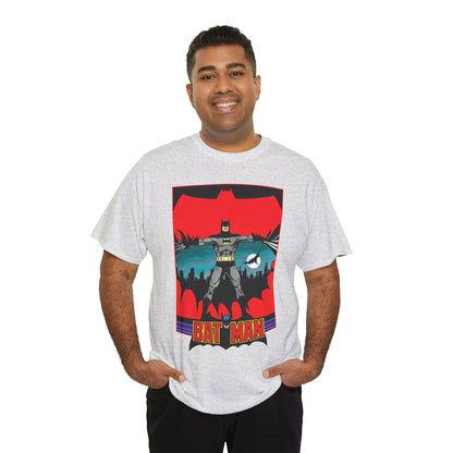 Batman T-Shirt - George Perez Art - 1980s JLA Postcard Art - DC Comics