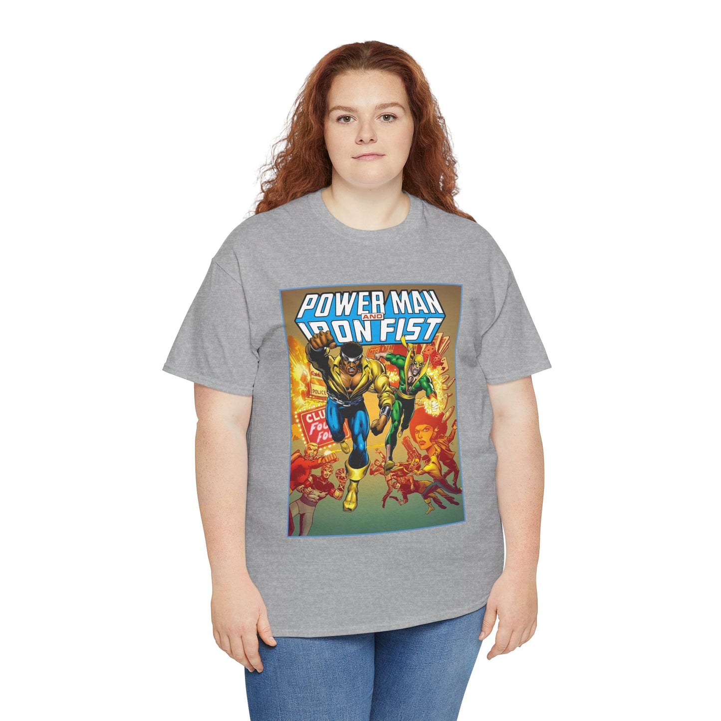 Power Man & Iron Fist T-Shirt - Luke Cage & Danny Rand - Popular Marvel Comics 1970s Series - Heroes for Hire - Great Retro Art