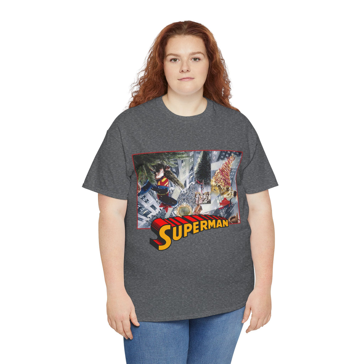 Superman Christmas Tree T-Shirt - Alex Ross Art - DC Comics