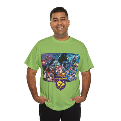 Amalgam T-Shirt - DC Vs Marvel Comics - 1990s - Jim Lee Art - Dark Claw, Amazon, Super Soldier, Spiderboy, Speed Demon