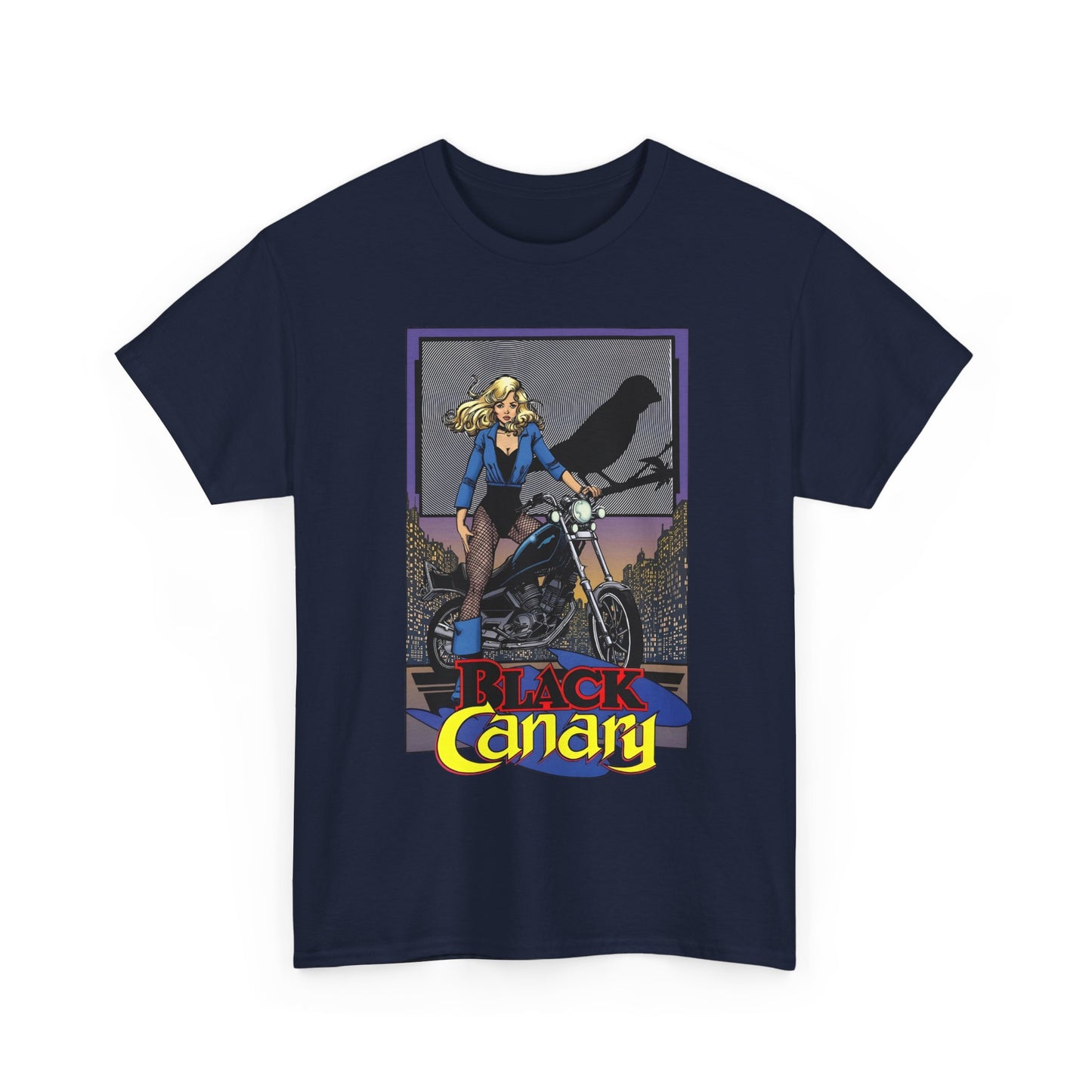 Black Canary T-Shirt - George Perez Art - 1980s Justice League Postcard Art - JLA - DC Comics