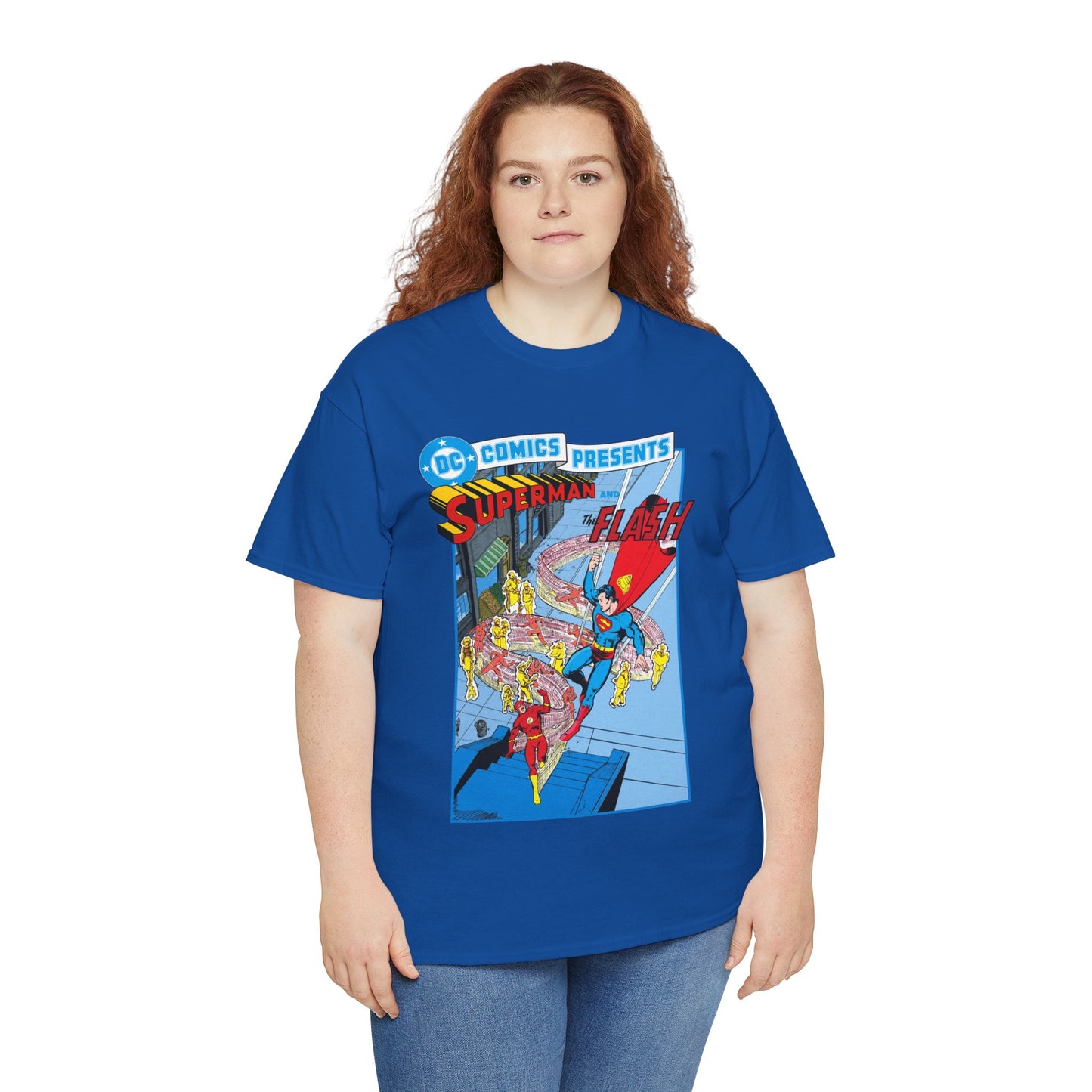 Superman & Flash T-Shirt - George Perez Art - DC Comics Presents #38 Cover Art - Bronze Age Classic